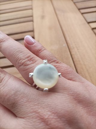 Anillo Tous plata blanco