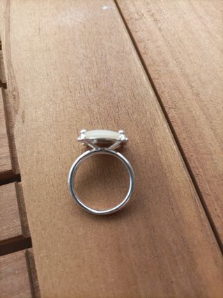 Anillo Tous plata blanco