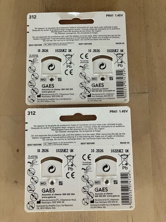 Batterie Amplifon 312 (24 unità)