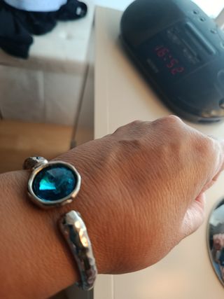 Pulsera aro azul acero 