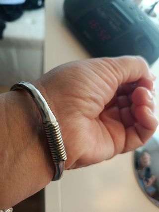 Pulsera aro azul acero 