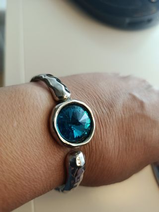 Pulsera aro azul acero 