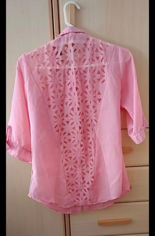 Blusa rosa pedrería - Talla S