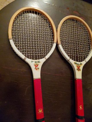 2 Raquetas Tenis Madera Vintage