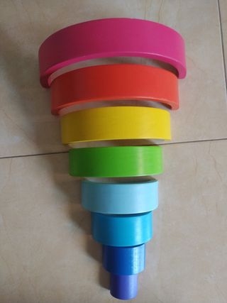 Arcoiris de madera Montessori