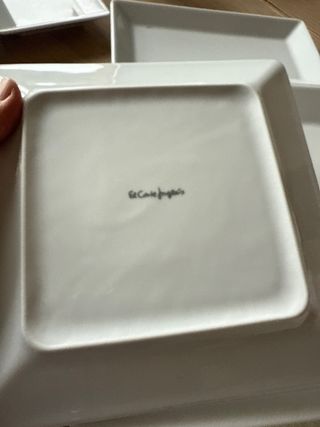 Vajilla porcelana blanca - 20 piezas