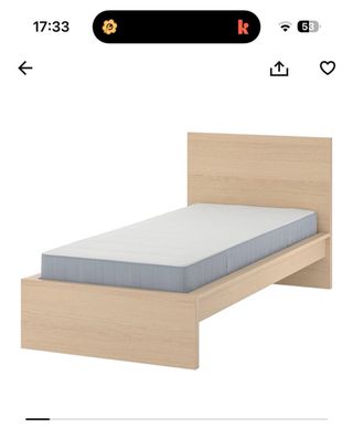 Cama Ikea juvenil - 2 meses uso, colchón incluido