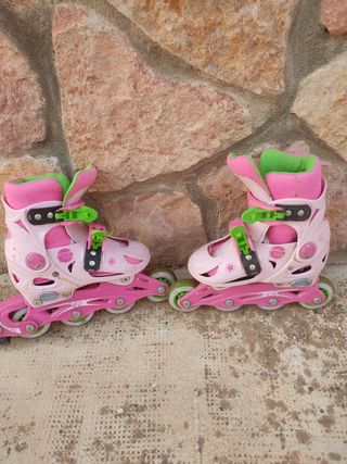 Patines niña - Rosa y Verde