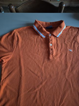 Polo Diadora Arancione Manica Corta