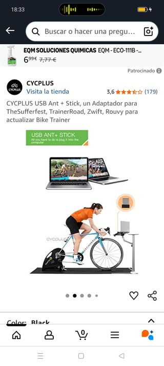Adaptador CYCPLUS ANT+ para Bike Trainer