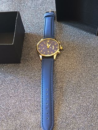 Reloj Shaarms Hombre Azul y Dorado