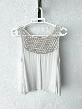 Blusa blanca encaje 