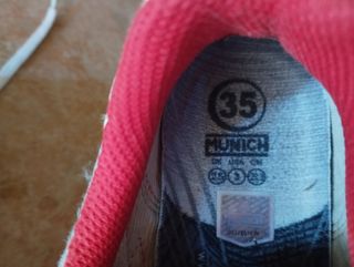 Zapatillas Munich niña rosa-rojo nº35