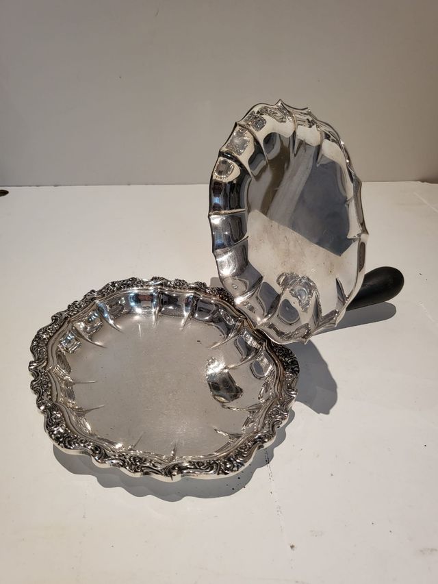 Bandeja plateada antigua