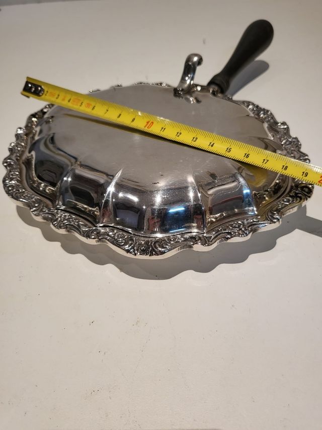 Bandeja plateada antigua