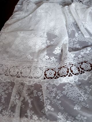 Tovaglia pizzo bianco floreale