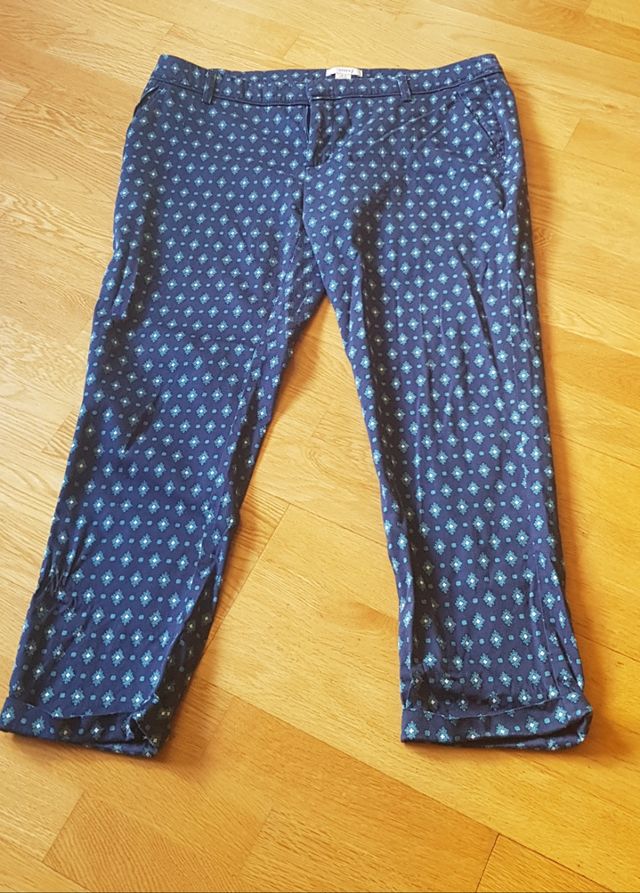 Pantalón Sfera Hombre Talla 44 Azul Estampado Mode