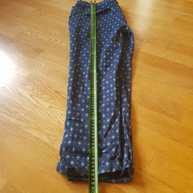 Pantalón Sfera Hombre Talla 44 Azul Estampado Mode