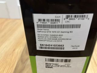 Gráfica NVIDIA GTX 1070