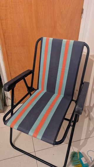 2 Sillas Plegables Playa - Azul Naranja