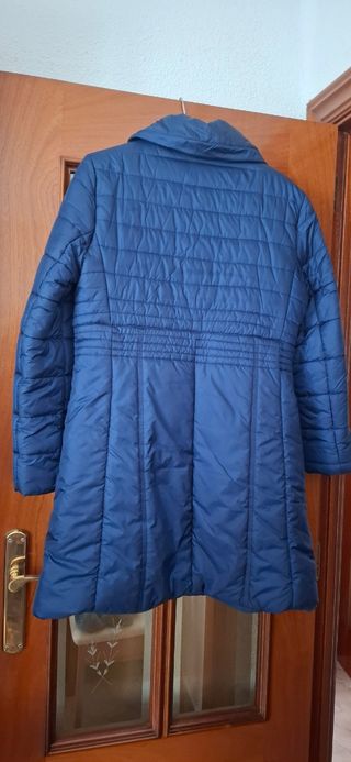 Parka acolchada azul mujer