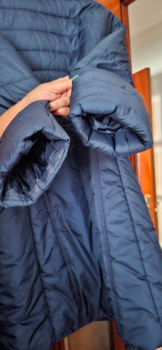 Parka acolchada azul mujer