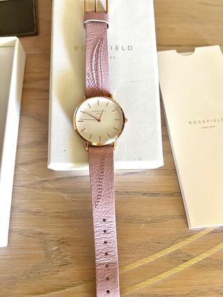 Reloj mujer Rosefield correa piel - Rosa y Oro