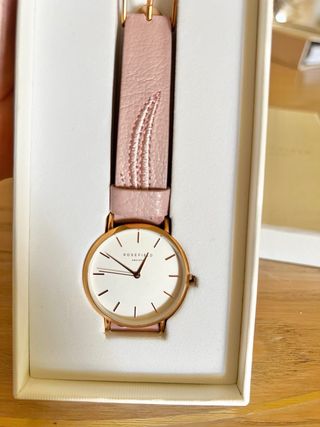 Reloj mujer Rosefield correa piel - Rosa y Oro