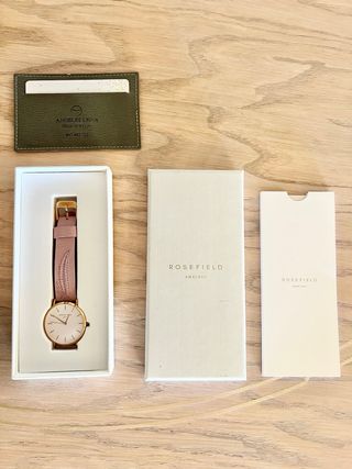 Reloj mujer Rosefield correa piel - Rosa y Oro