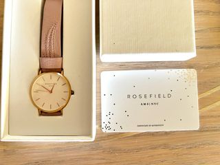 Reloj mujer Rosefield correa piel - Rosa y Oro