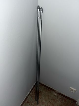 2 Barras Cortina Metalicas plata