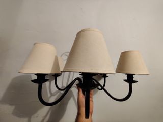 Lámpara techo 5 brazos hierro forjado