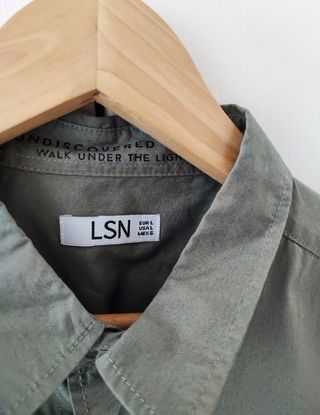 Camisa manga corta verde oliva LSN