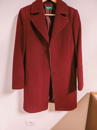 Cappotto rosso Benetton It 42