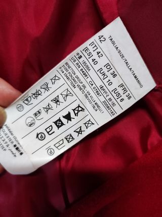 Cappotto rosso Benetton It 42