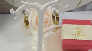 Pendientes LOVE chapado Oro 18k Vintage