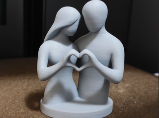 Scultura Amore 3D Resina – Statuetta Romantica Mod