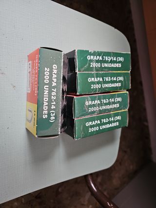 Grapas AT762 (14mm) - 2000 unidades por caja.