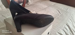 Zapato tacón alto azul marino