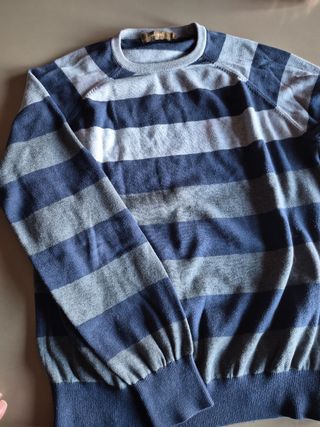 Maglione Conbipel blu e grigio