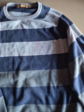 Maglione Conbipel blu e grigio