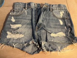 Shorts vaqueros rotos - Azul