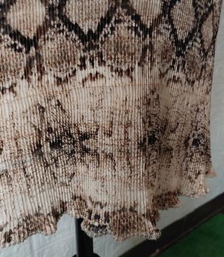 Vestido animal print beige-marrón talla S