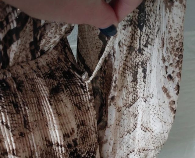 Vestido animal print beige-marrón talla S