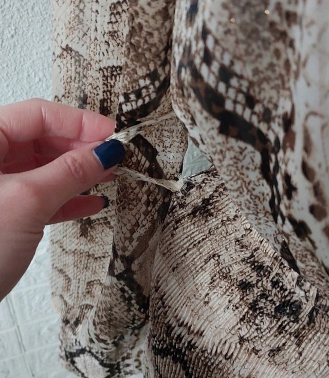 Vestido animal print beige-marrón talla S