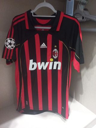 Camiseta AC Milan Adidas - Roja y Negra