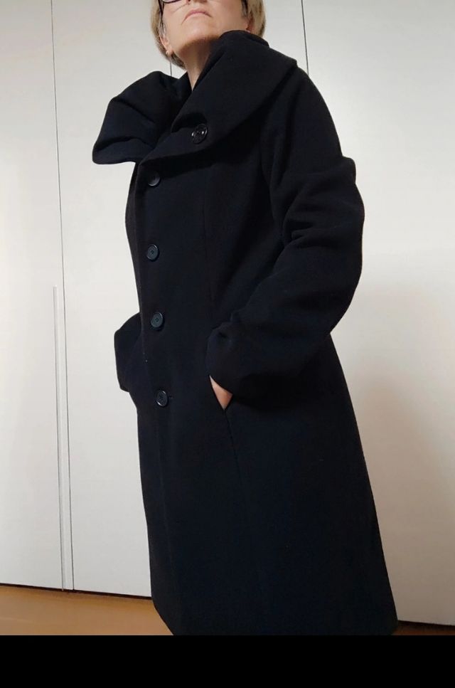 Cappotto nero Calliope, taglia M/L