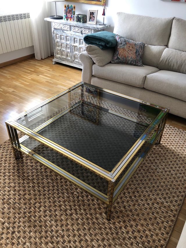 MESA CENTRO CRISTAL Y METAL