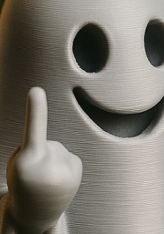 Statua Fantasma Sorridente 3D – Statuetta Horror D