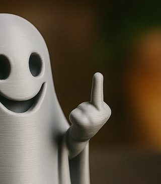 Statua Fantasma Sorridente 3D – Statuetta Horror D